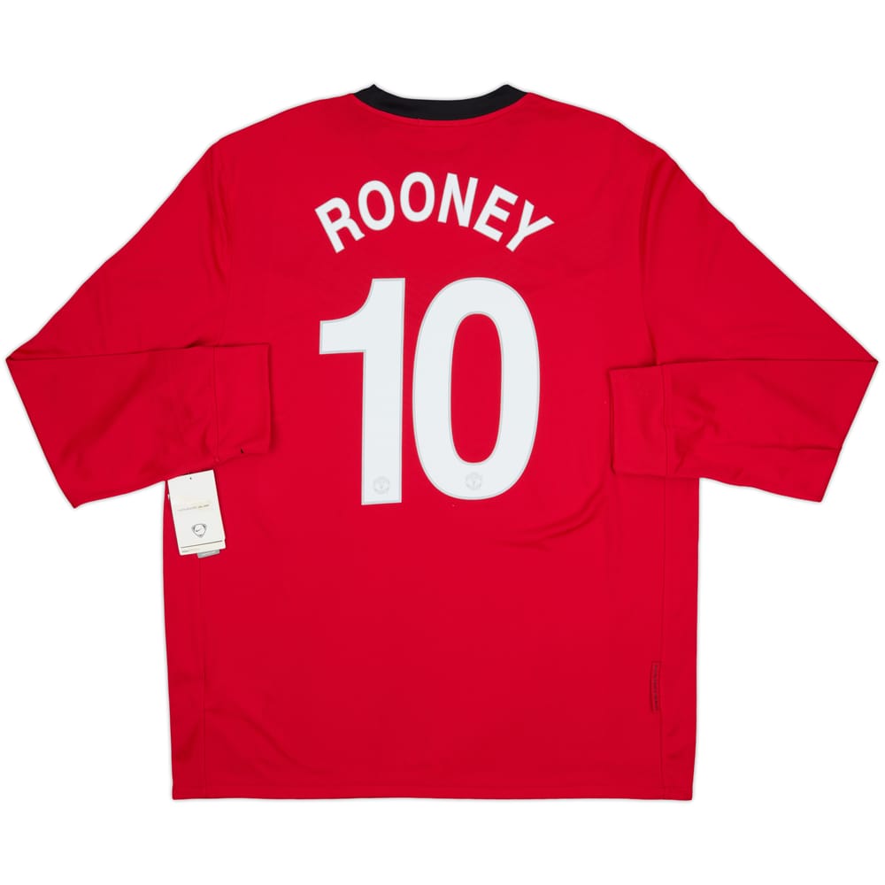 2009-10 Manchester United Home L/S Shirt Rooney #10 (XL)