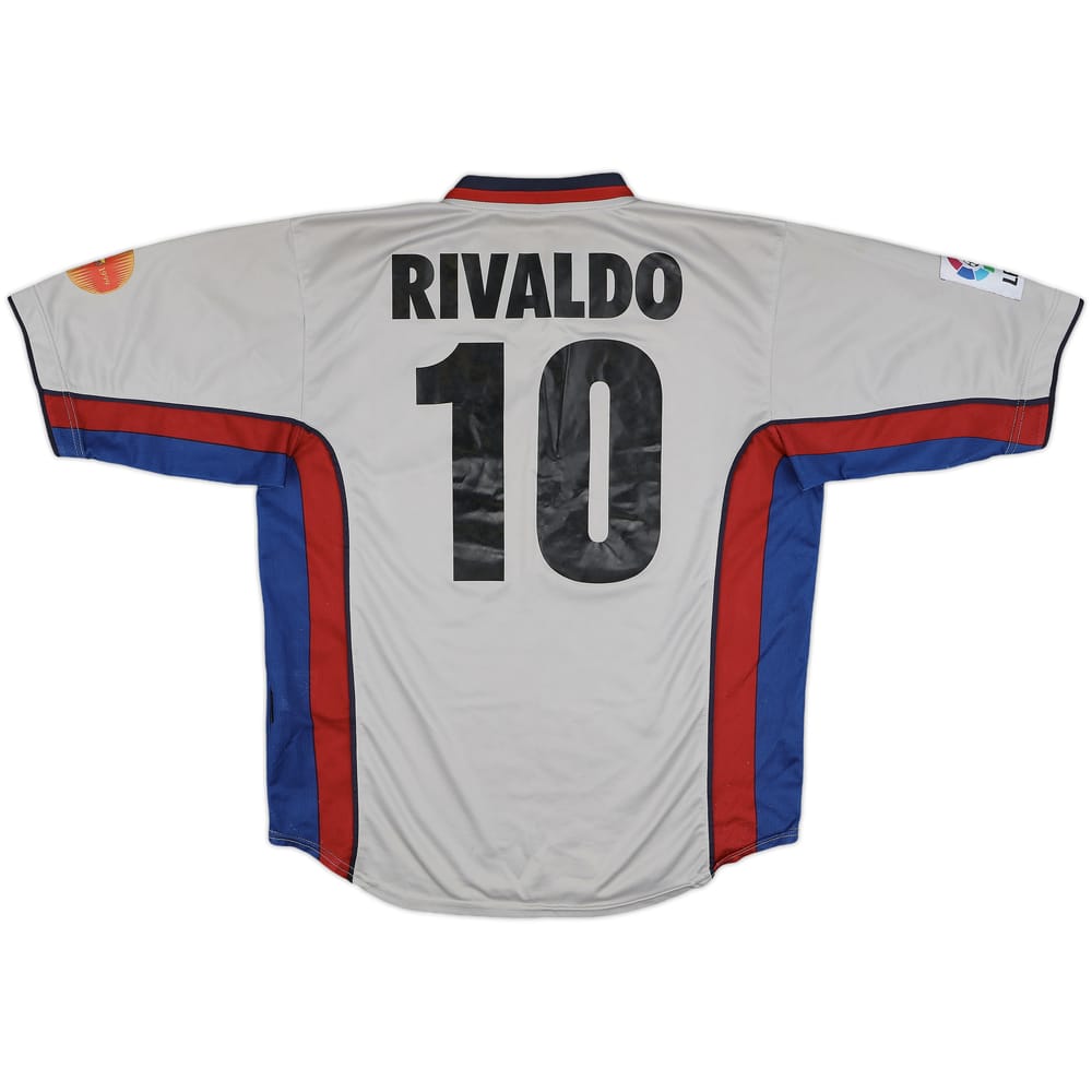 1998-01 Barcelona Away Shirt Rivaldo #10 - 8/10 - (L)