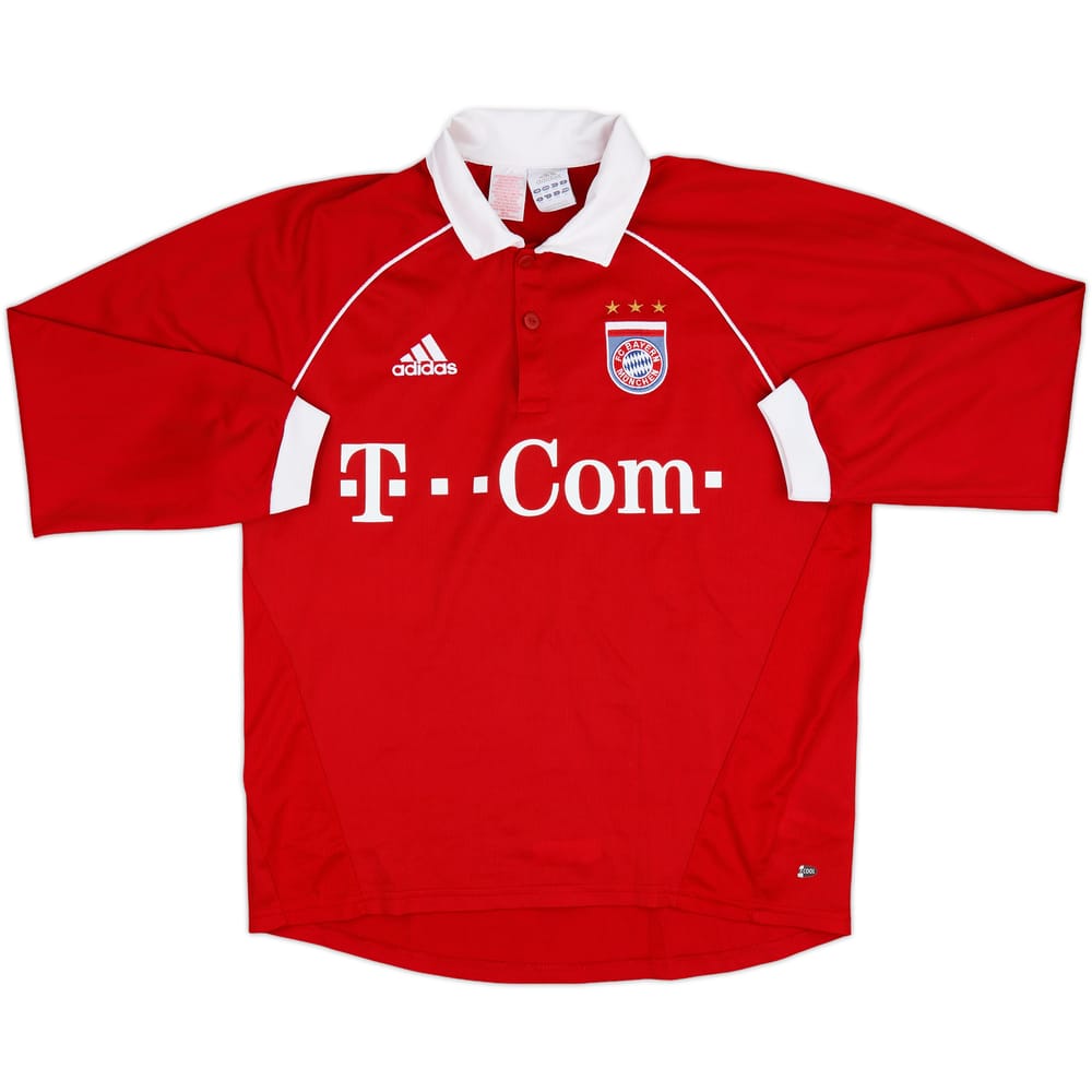 2005-06 Bayern Munich Home L/S Shirt - 8/10 - (XL.Boys)