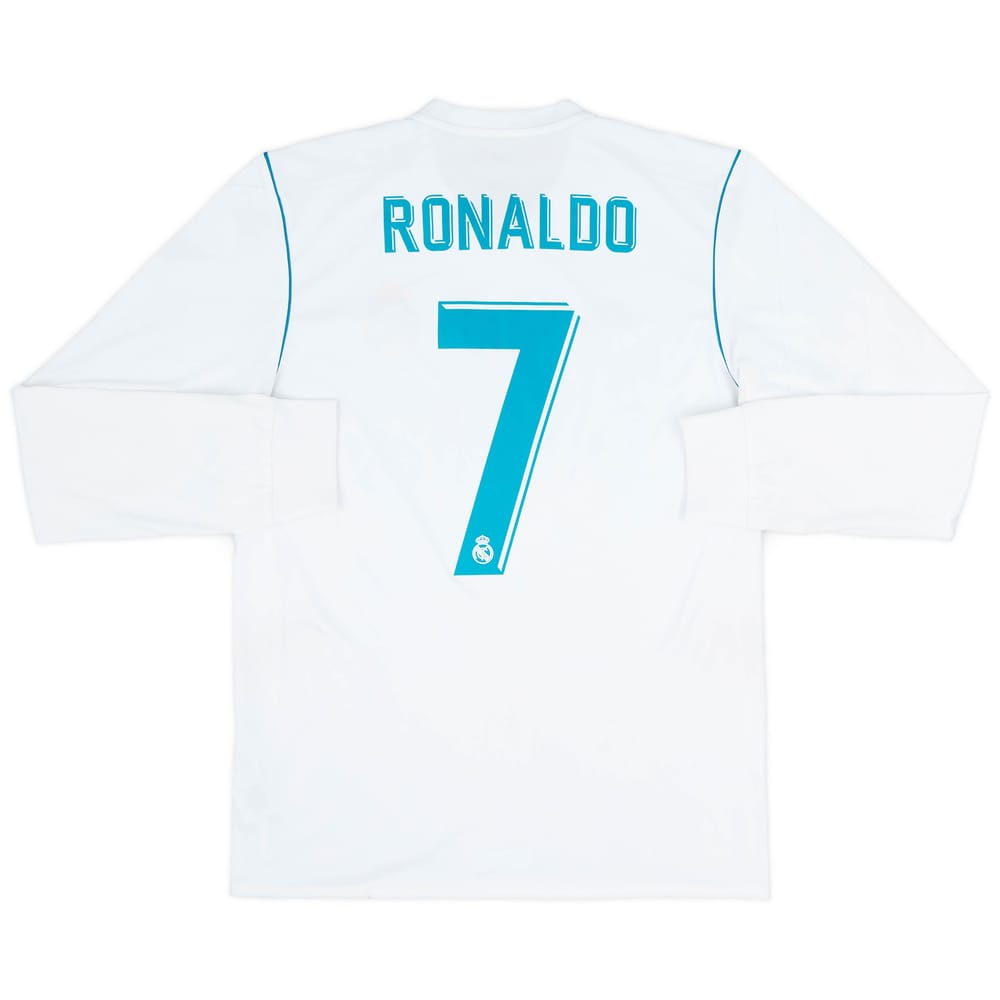 2017-18 Real Madrid Home L/S Shirt Ronaldo #7 - 7/10 - (M)