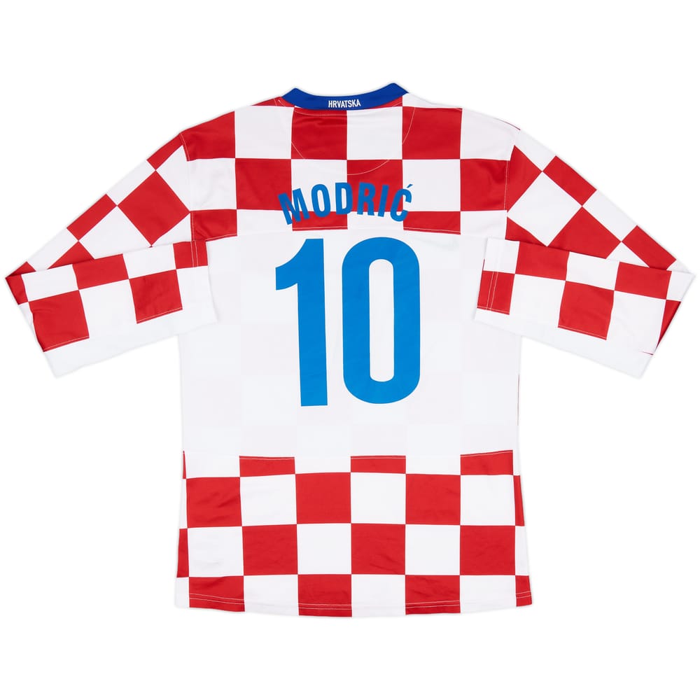 2008-09 Croatia Player Issue Home L/S Shirt Modric #10 - 7/10 - (XL)