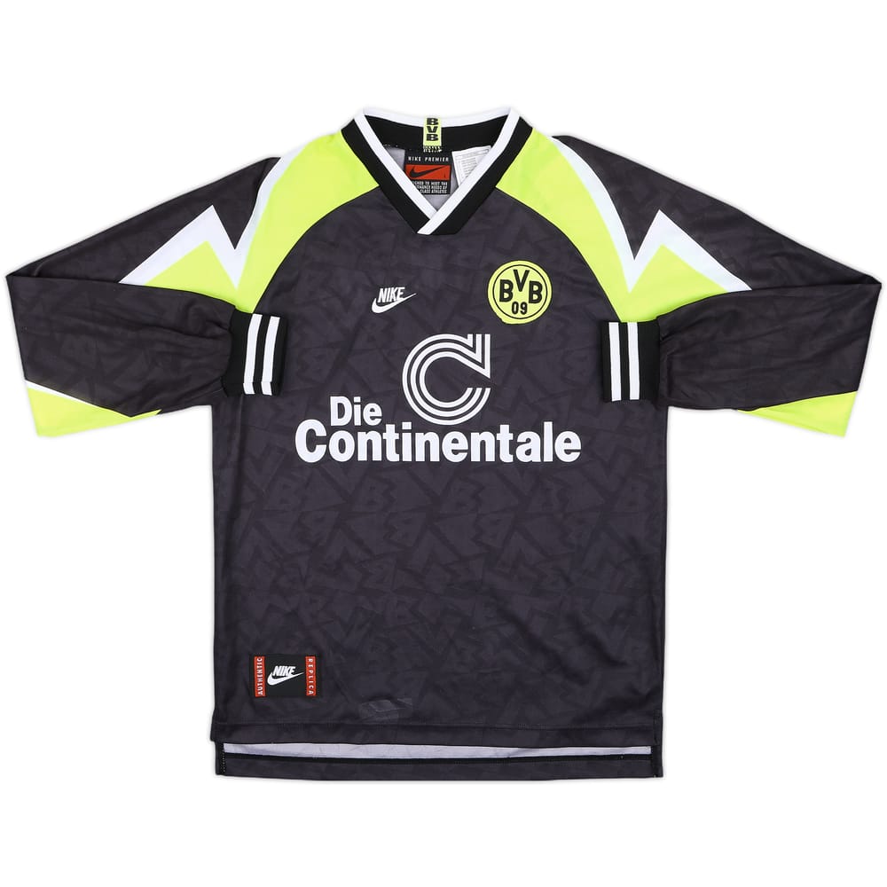 1995-96 Borussia Dortmund Deutscher Meister Away L/S Shirt - 9/10 - (L.Boys)