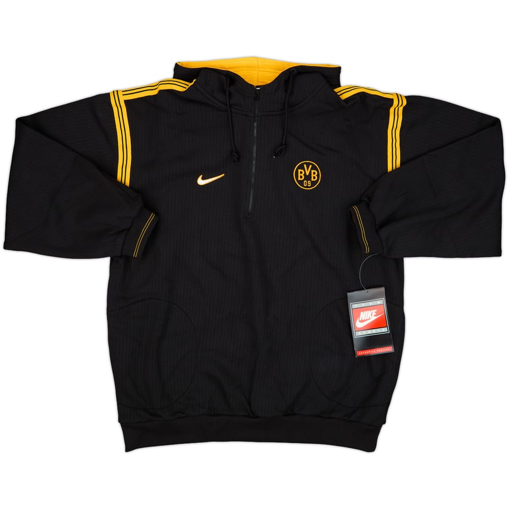 1998-00 Borussia Dortmund Nike 1/4 Zip Hooded Sweat Top (L)