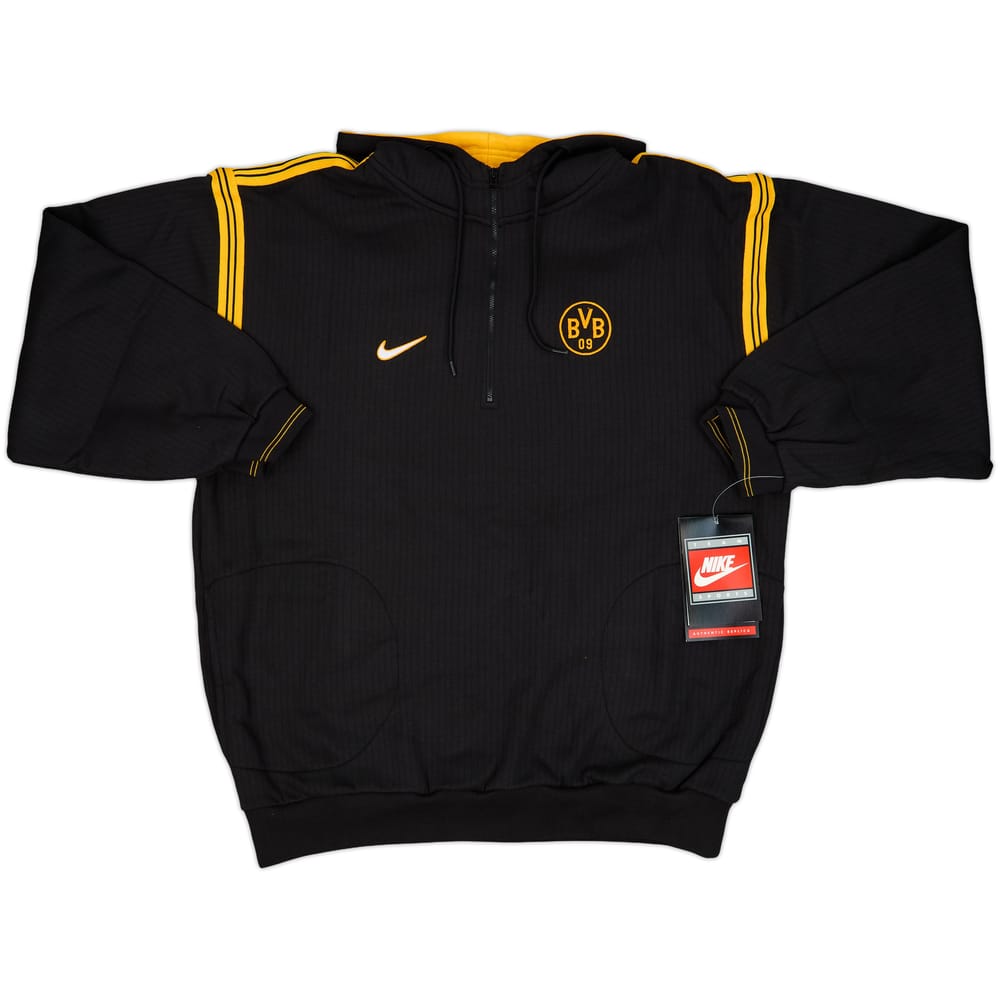 1998-00 Borussia Dortmund Nike 1/4 Zip Hooded Sweat Top (L)