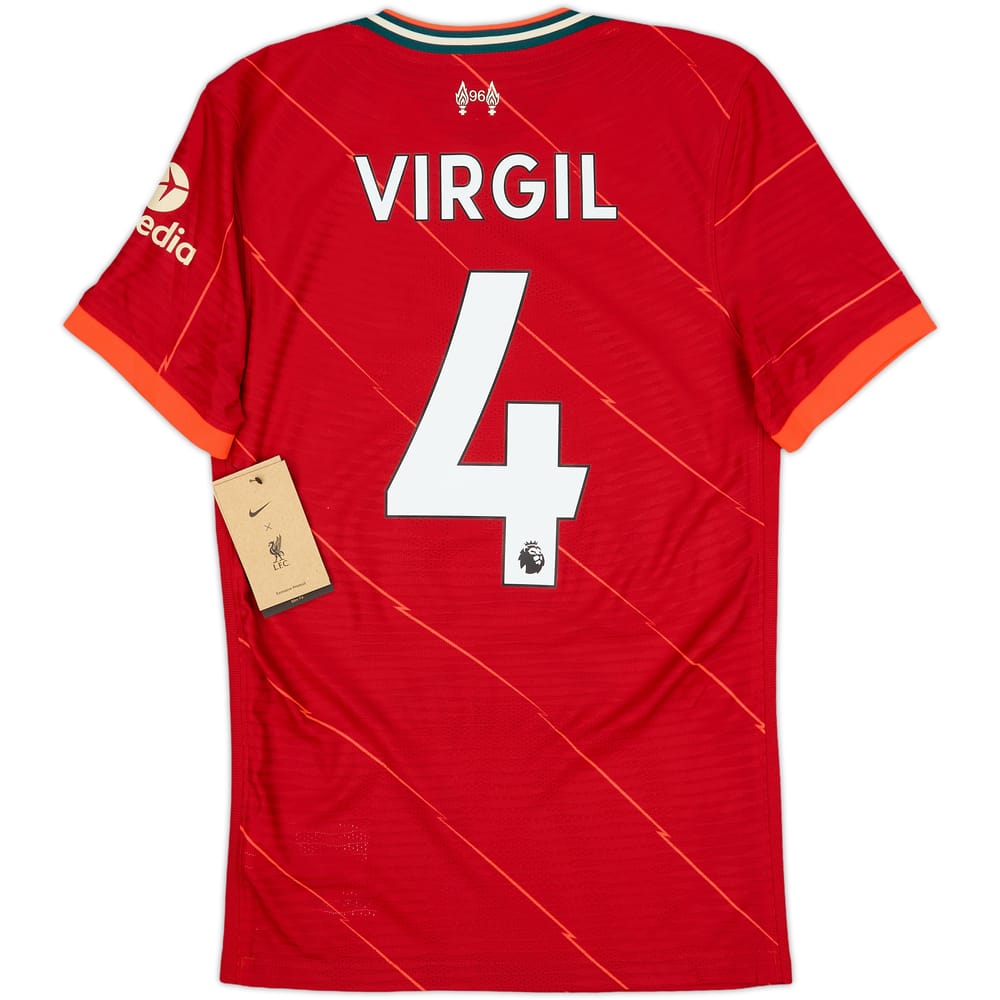 2021-22 Liverpool Authentic Home Shirt Virgil #4 (XS)