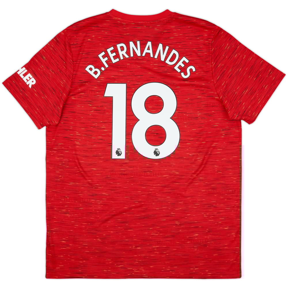 2020-21 Manchester United Home Shirt B.Fernandes #18 - 10/10 - (XL)