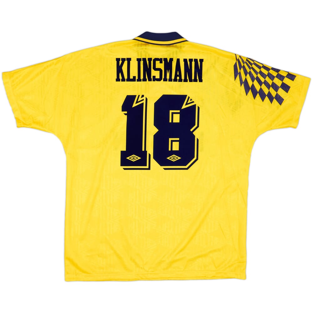 1991-95 Tottenham Away Shirt Klinsmann #18 - 10/10 - (XL)