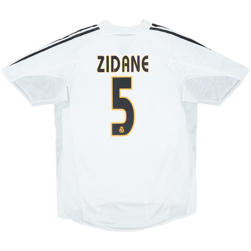 2004-05 Real Madrid Player Issue Home Shirt Zidane #5 - 6/10 - (L)