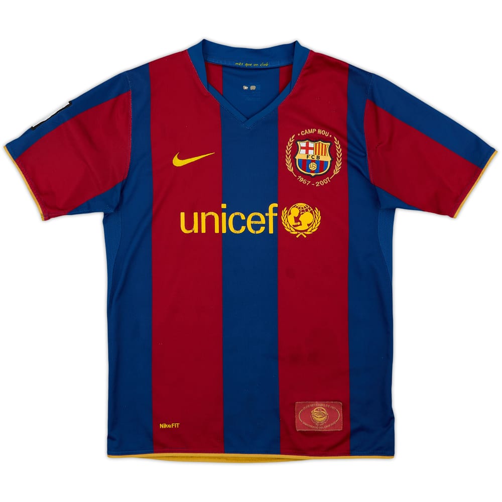 2007-08 Barcelona Home Shirt - 6/10 - (13-14 Years)