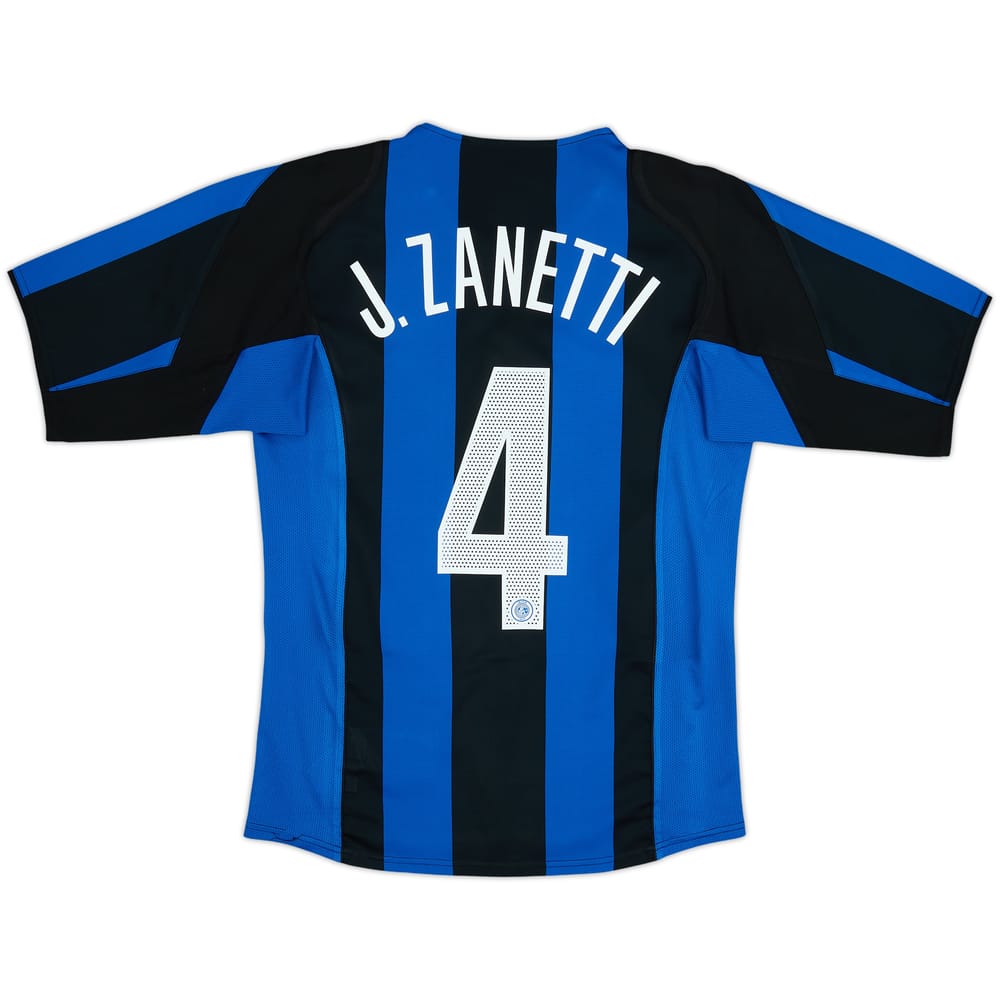 2005-06 Inter Milan Home Shirt J. Zanetti #4 - 5/10 - (M)