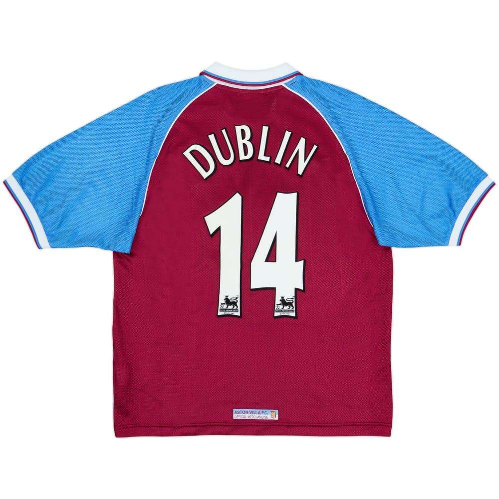 1998-99 Aston Villa Home Shirt Dublin #14 - 8/10 - (M)