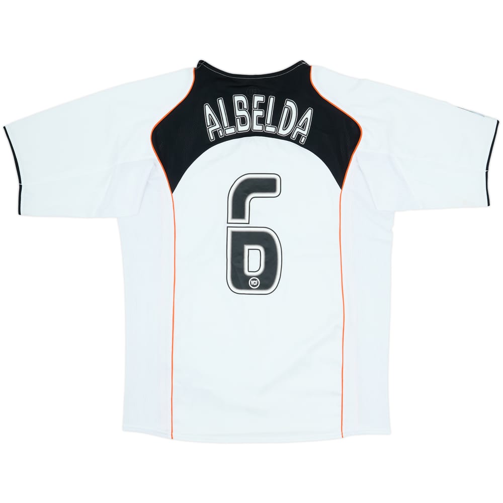 2004-05 Valencia Home Shirt Albelda #6 - 8/10 - (L)