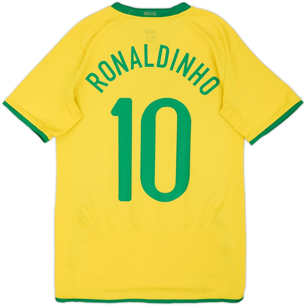 2008-10 Brazil Home Shirt Ronaldinho #10 - 5/10 - (S)