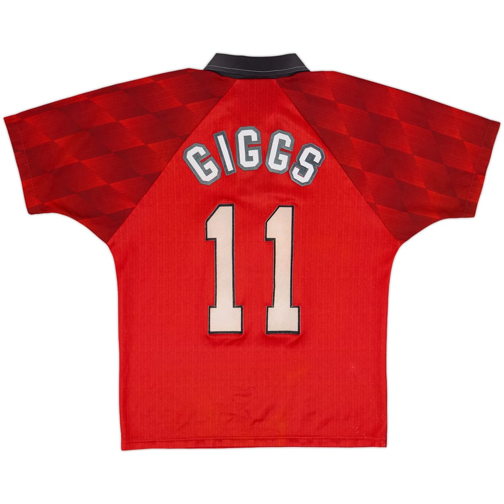 1996-98 Manchester United Home Shirt Giggs #11 - 7/10 - (15-16 Years)