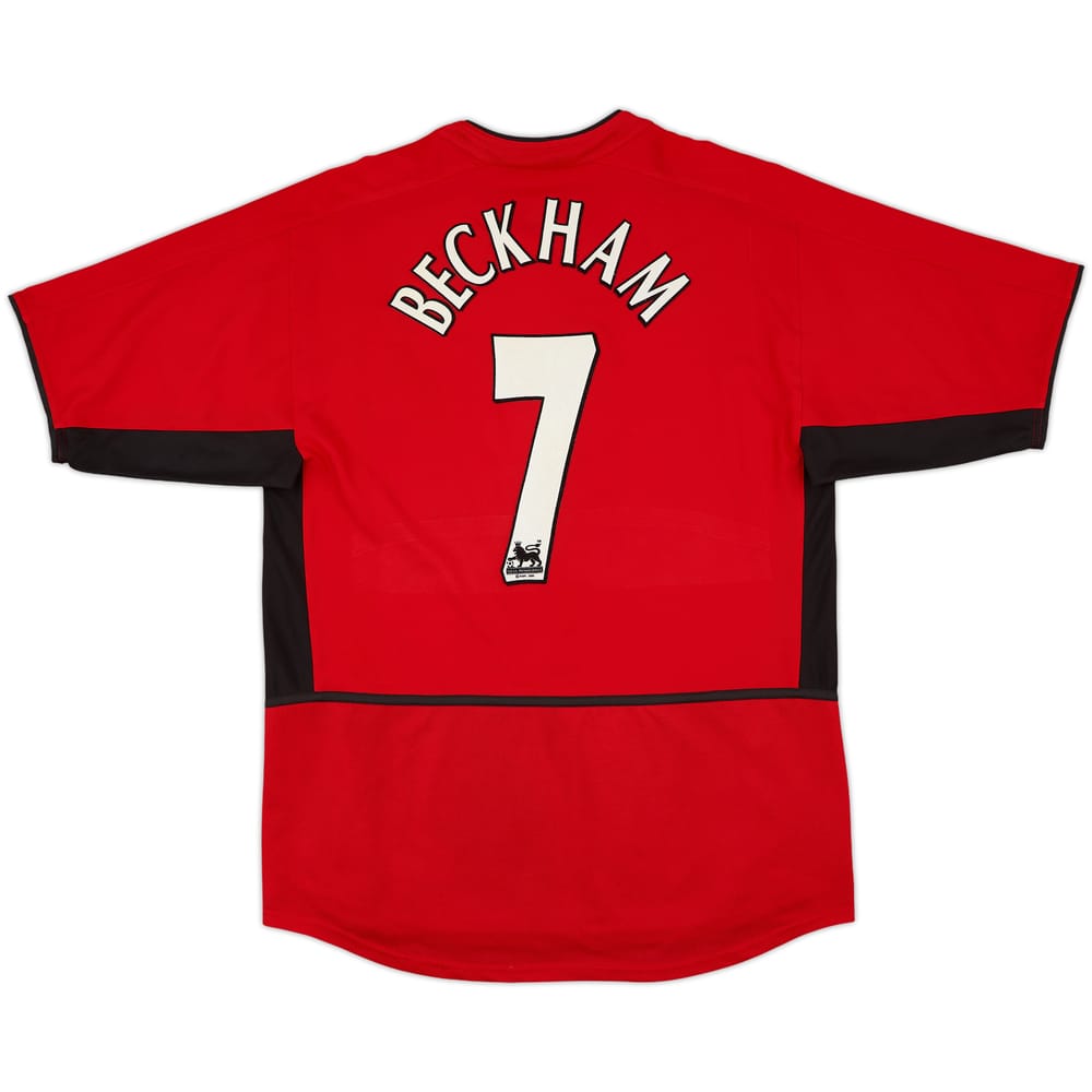 2002-04 Manchester United Home Shirt Beckham #7 - 6/10 - (M)