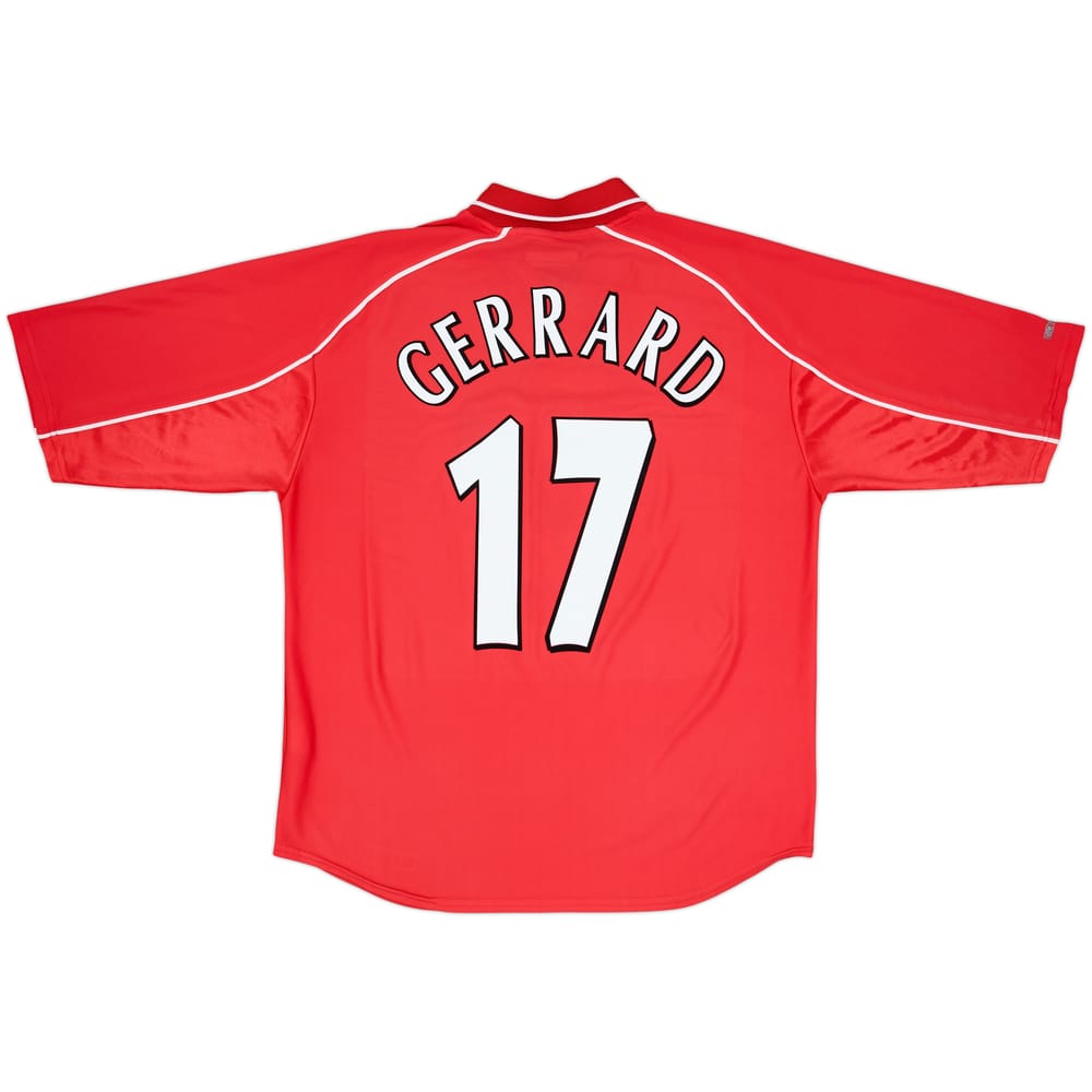 2000-02 Liverpool Maillot Domicile Gerrard #17 - 6/10 - (L)