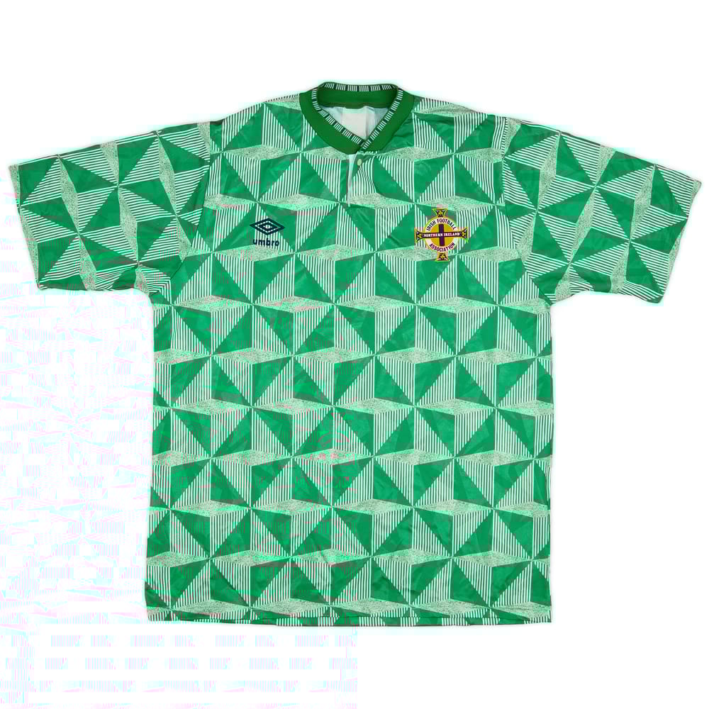 1990-92 Northern Ireland Home Shirt - 7/10 - (L)