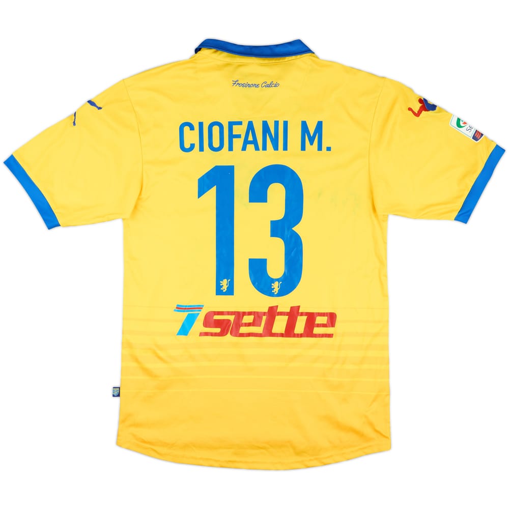 2015-16 Frosinone Home Shirt Ciofani M. #13 - 6/10 - (L)