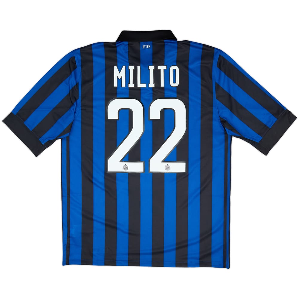 2011-12 Inter Milan Home Shirt Milito #22 (L)