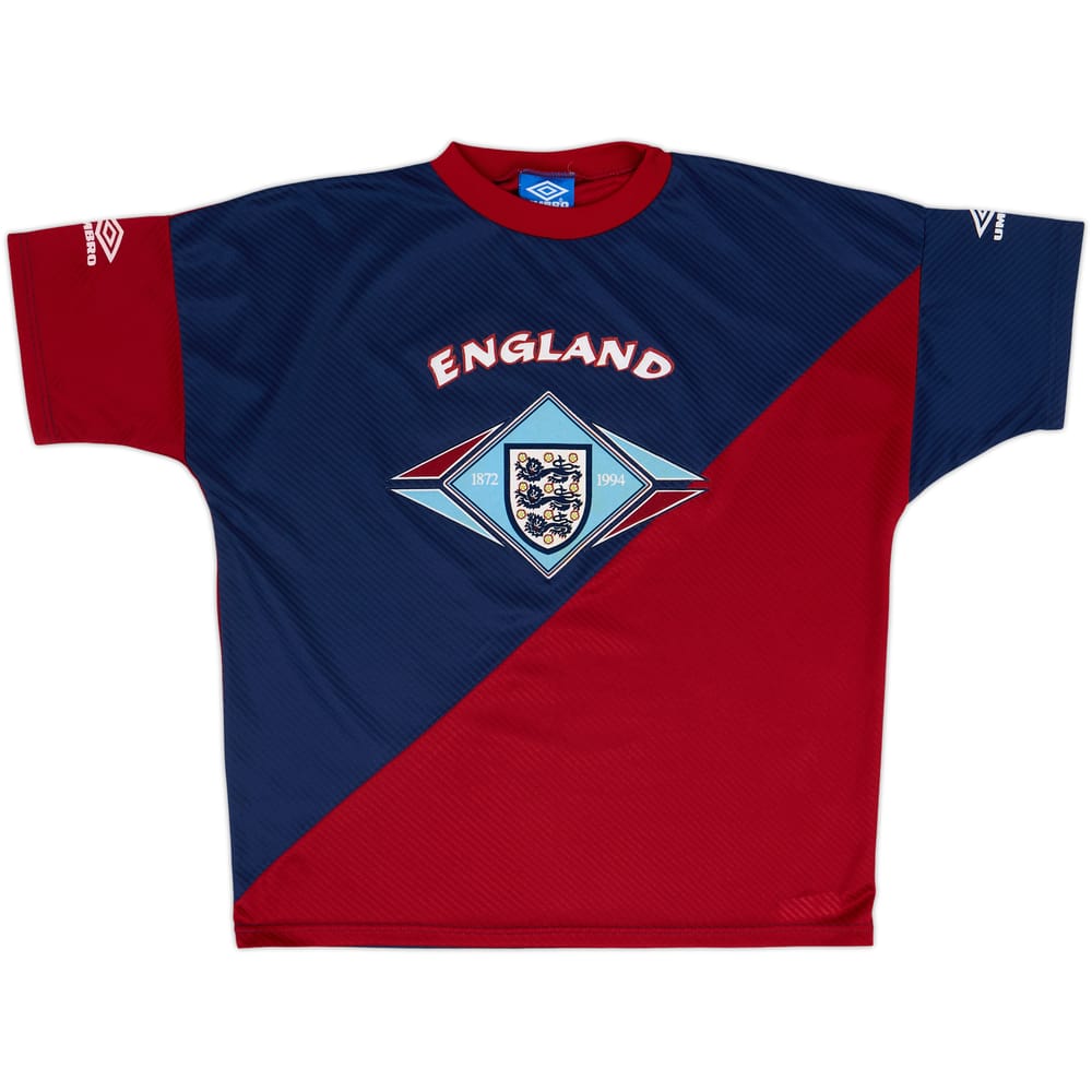1994-96 England Umbro Training Shirt - 9/10 - (L)