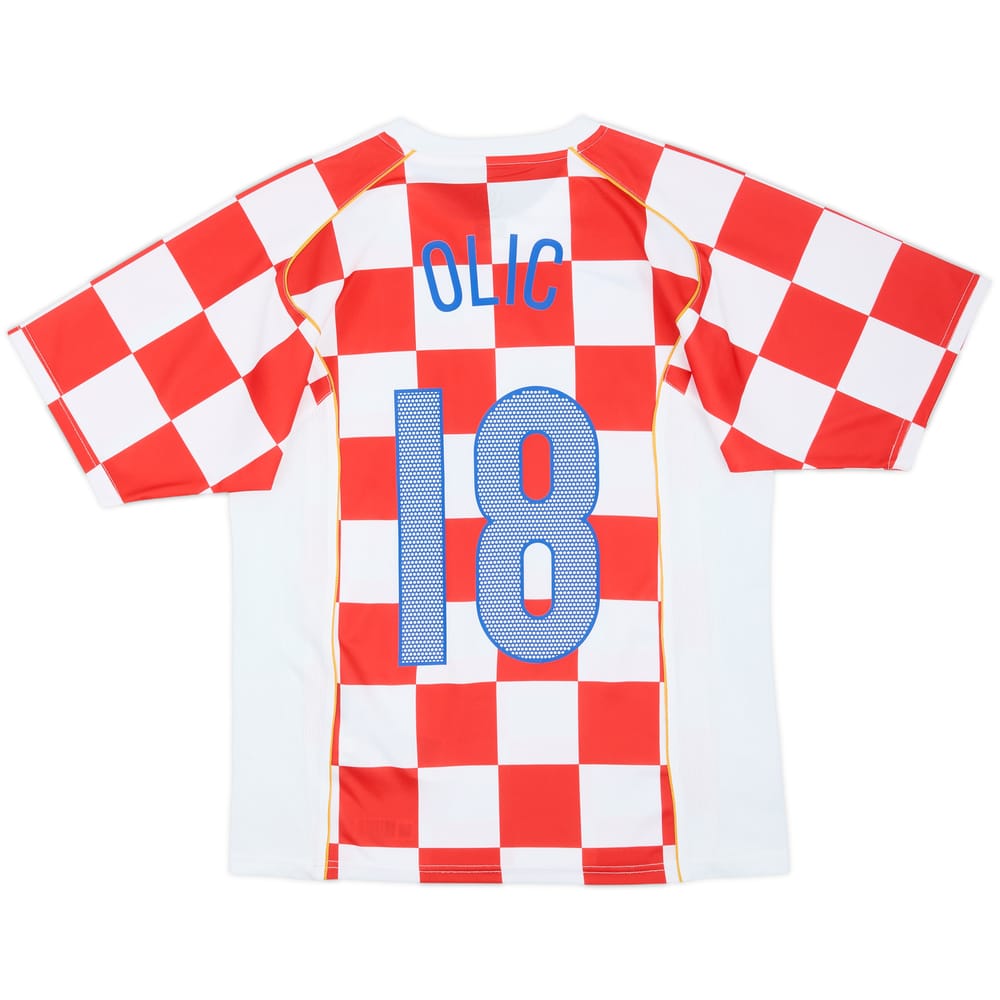 Camiseta básica de local de Croatia 2004-06 Olic #18 - 10/10 - (S)