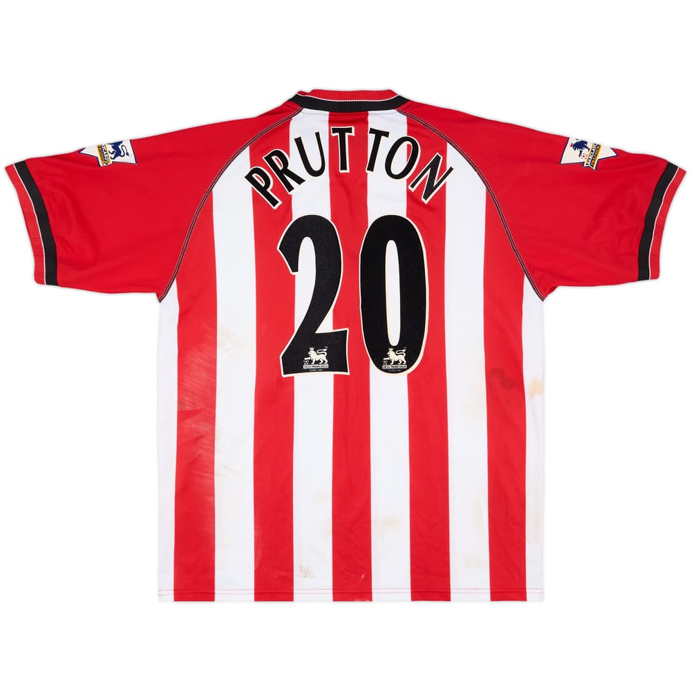 2003-04 Southampton Match Issue Signed Home Shirt Prutton #20