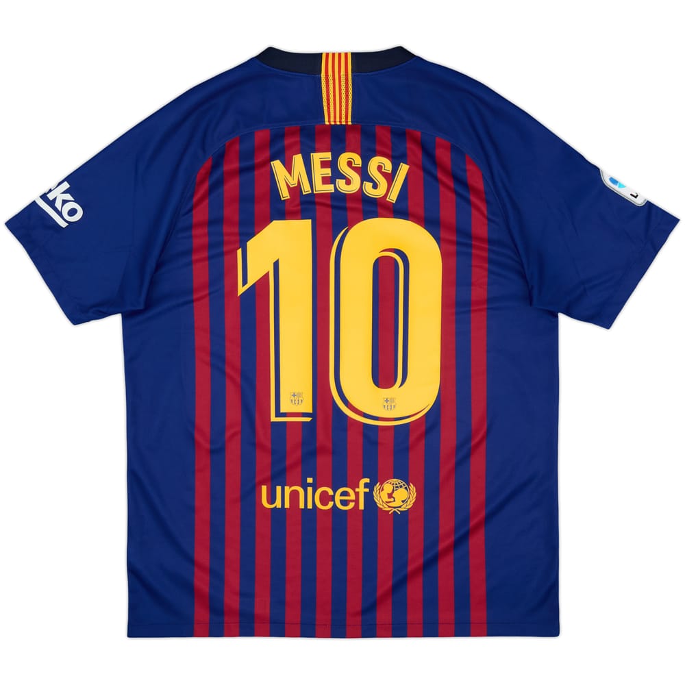 2018-19 Barcelona Home Shirt Messi #10 - 9/10 - (L)