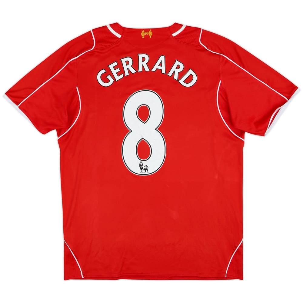 2014-15 Liverpool Home Shirt Gerrard #8 - 5/10 - (L)