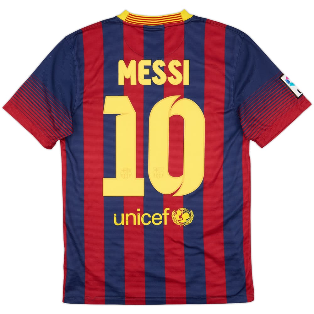 2013-14 Barcelona Home Shirt Messi #10 - 4/10 - (S)