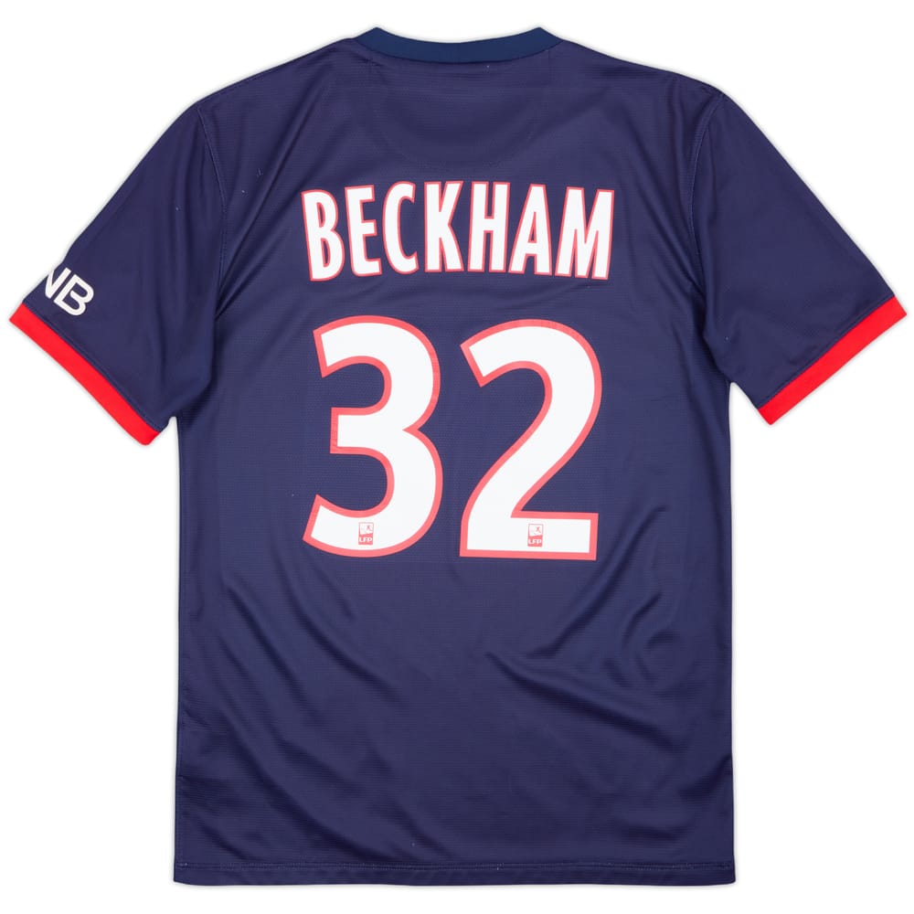 2013-14 Paris Saint-Germain Home Shirt Beckham #32 - 8/10 - (S)