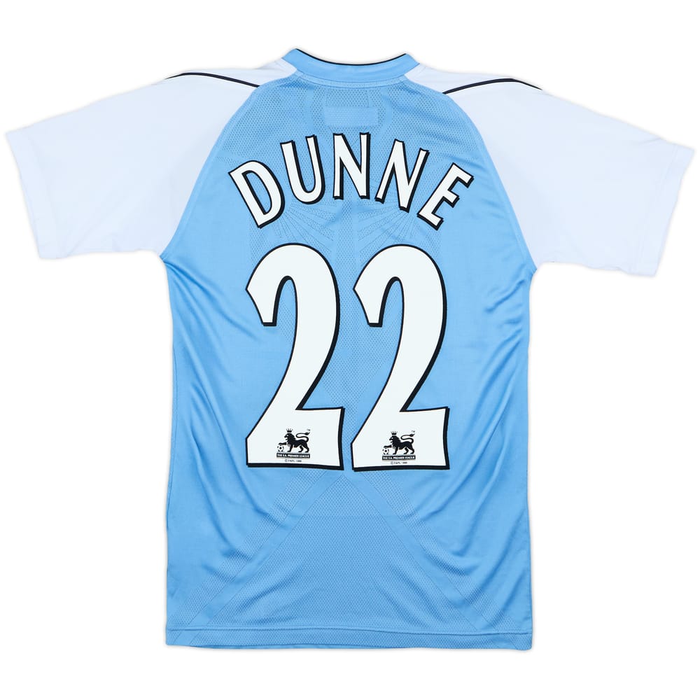 2006-07 Manchester City Home Shirt Dunne #22 - 7/10 - (XS)