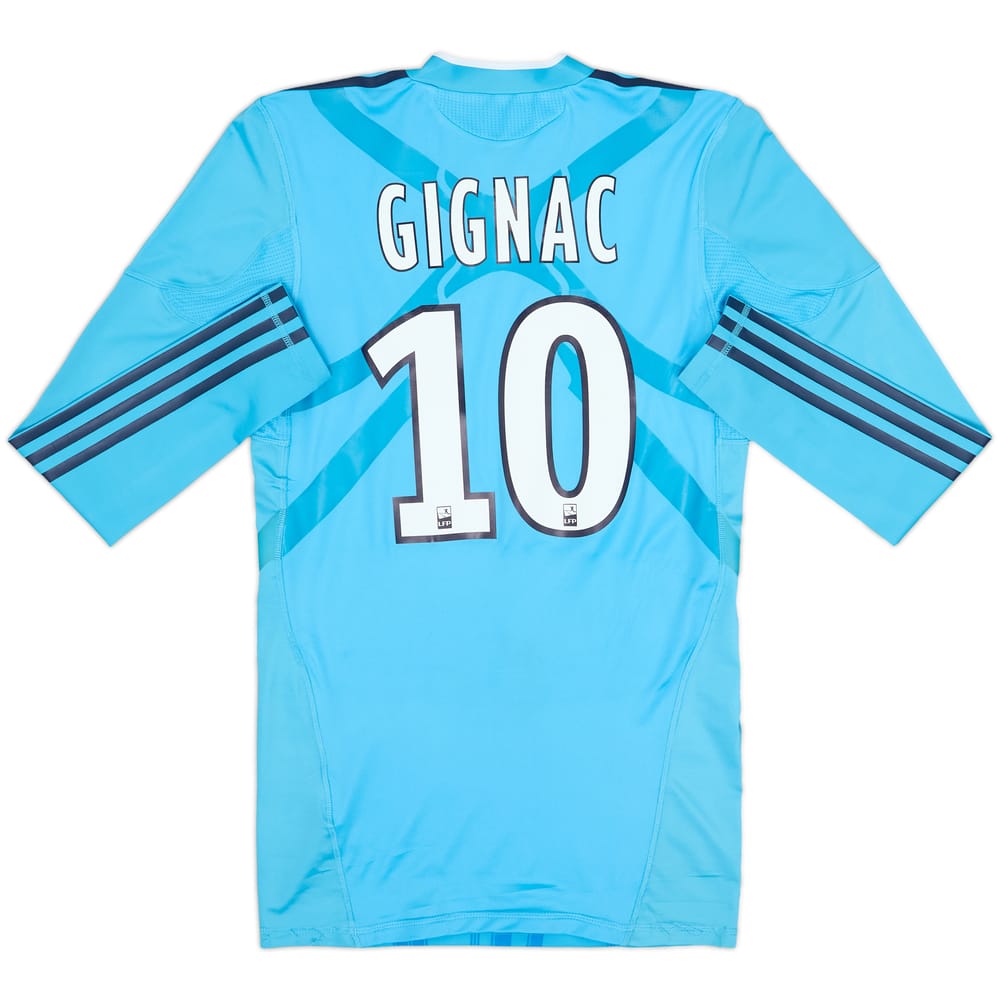2010-11 Olympique Marseille Player Issue TechFit Away L/S Shirt Gignac #10 - 9/10 - (S)
