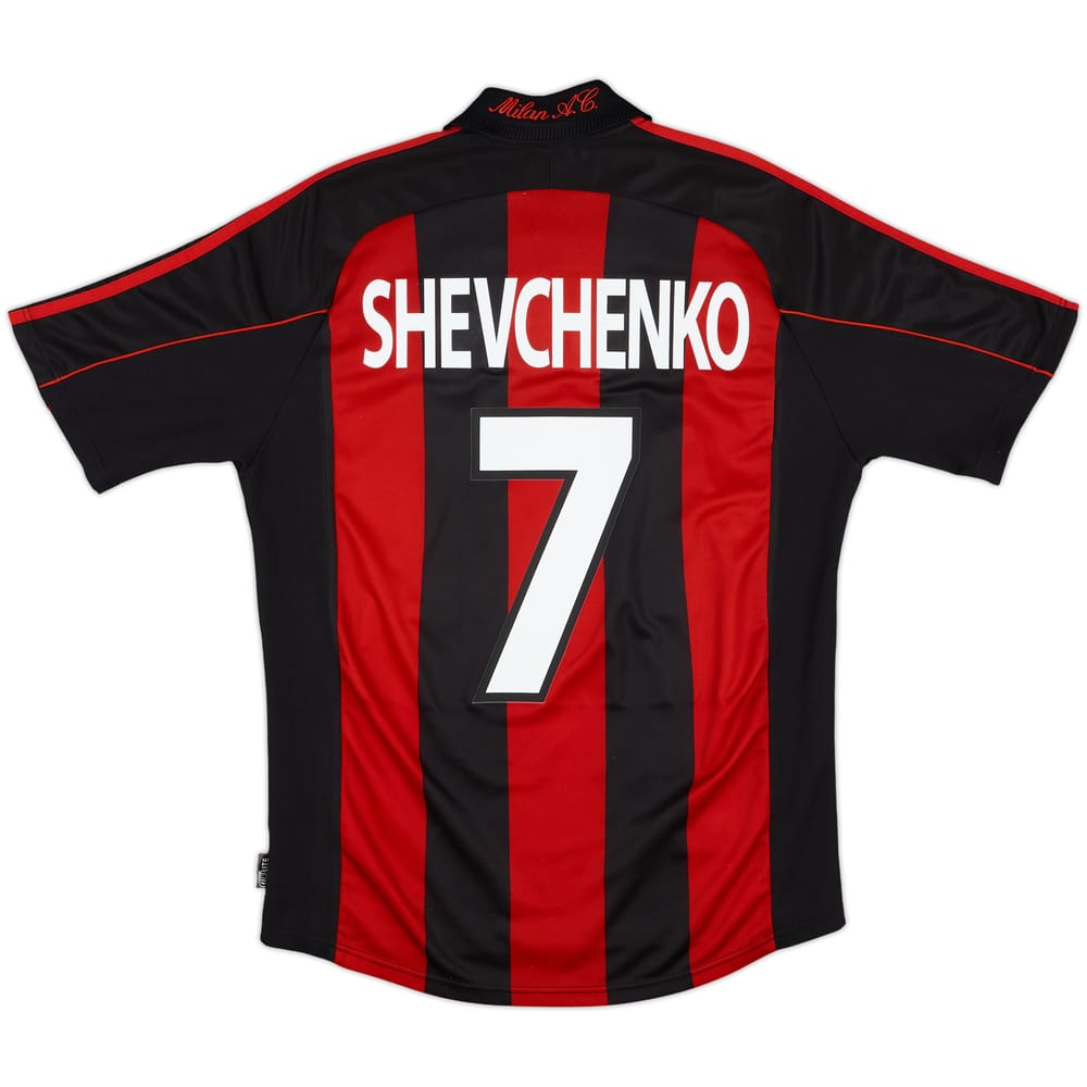 2000-02 AC Milan Home Shirt Shevchenko #7 - 8/10 - (M)