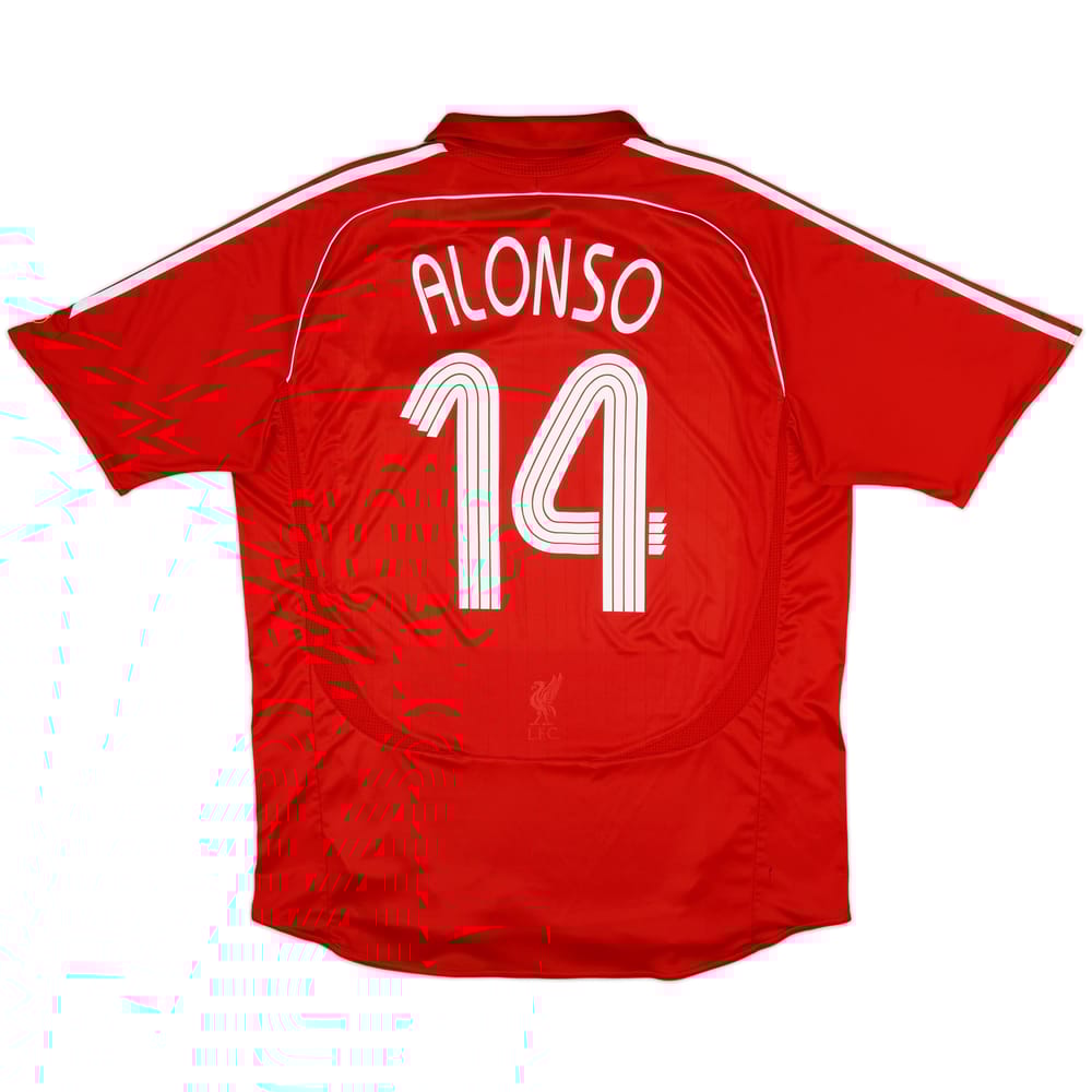 2006-08 Liverpool Home Shirt Alonso #14 - 6/10 - (XXL)