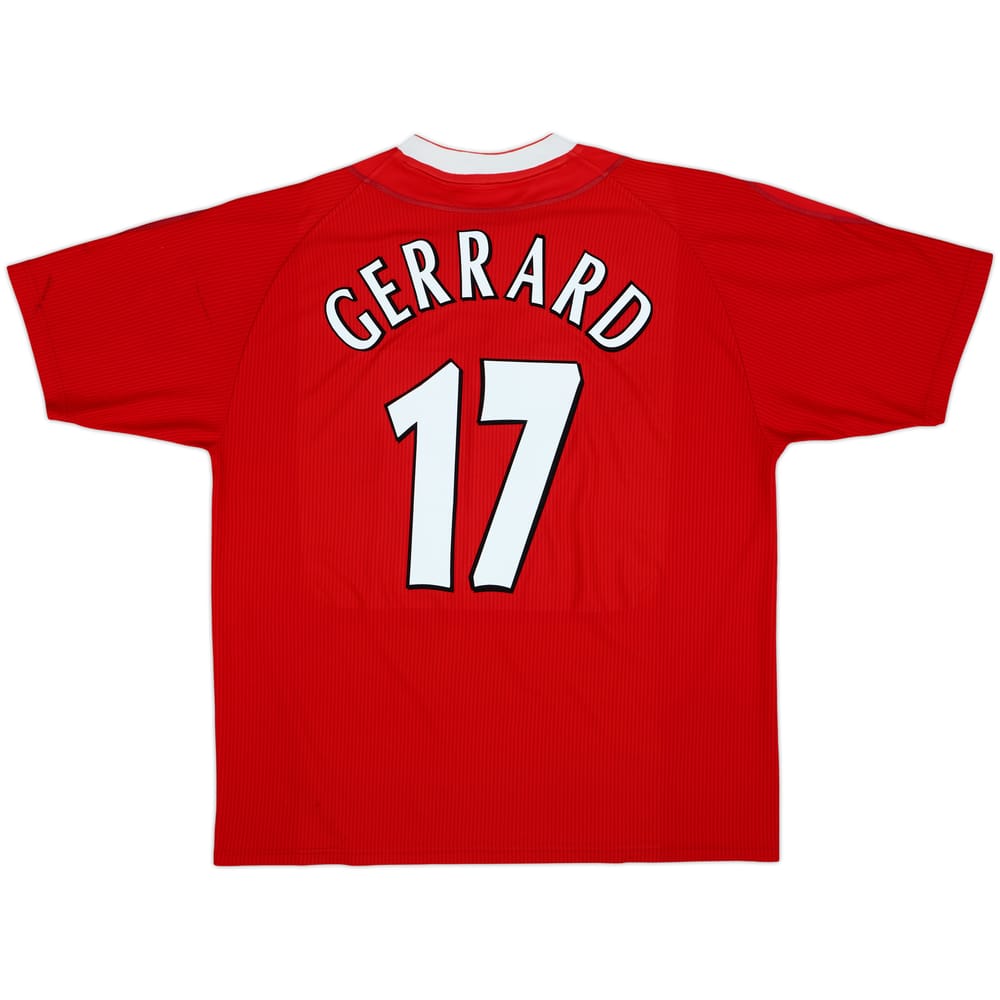 2002-04 Liverpool Home Shirt Gerrard #17 - 6/10 - (XL)