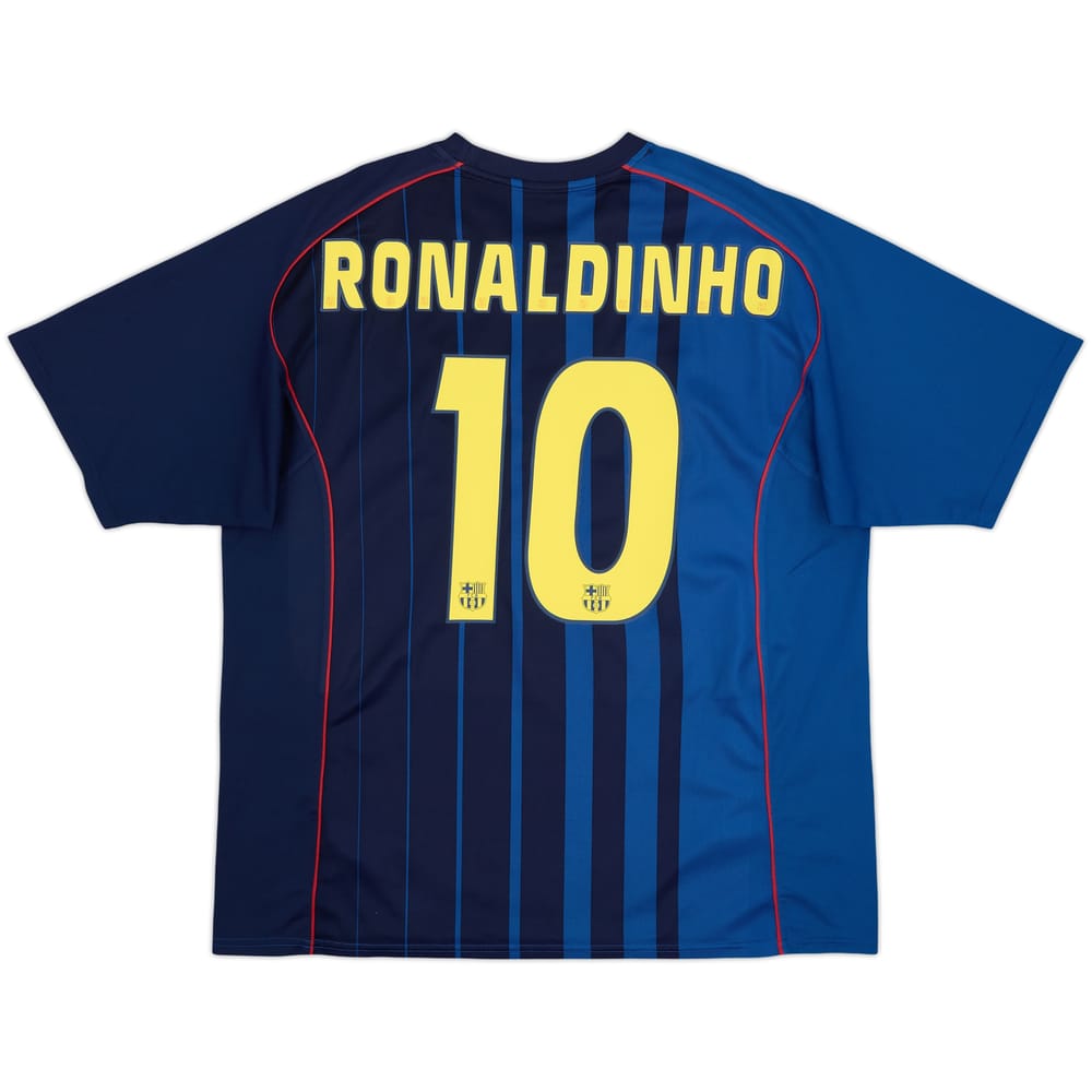 2004-05 Barcelona Basic Away Shirt Ronaldinho #10 - 6/10 - (XL)