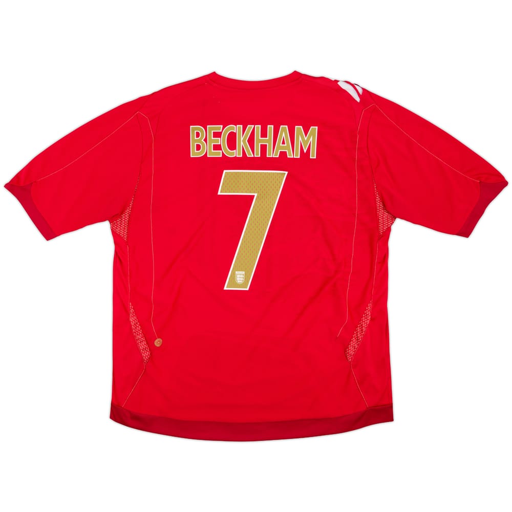 2006-08 England Away Shirt Beckham #7 - 5/10 - (XXL)