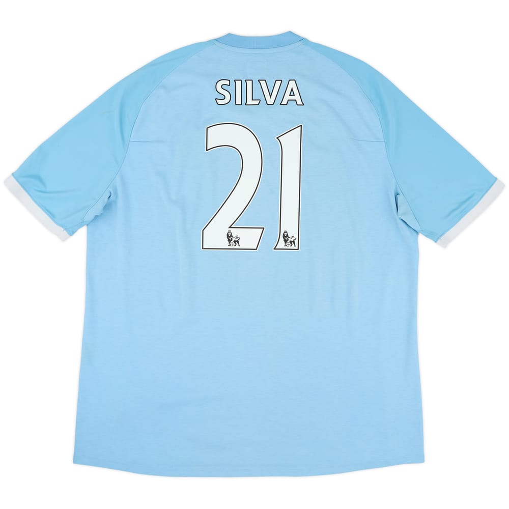 2010-11 Manchester City Home Shirt Silva #21 - 6/10 - (XXL)