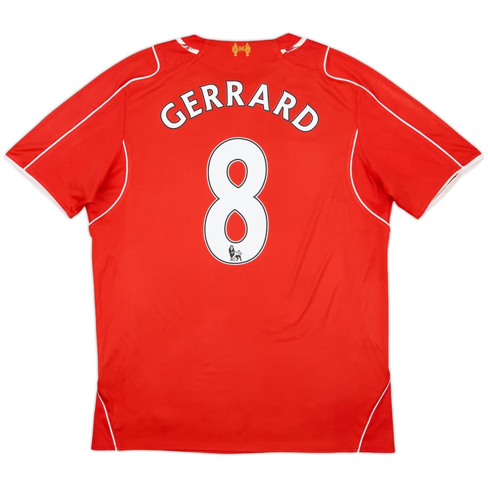 2014-15 Liverpool Home Shirt Gerrard #8 - 6/10 - (L)