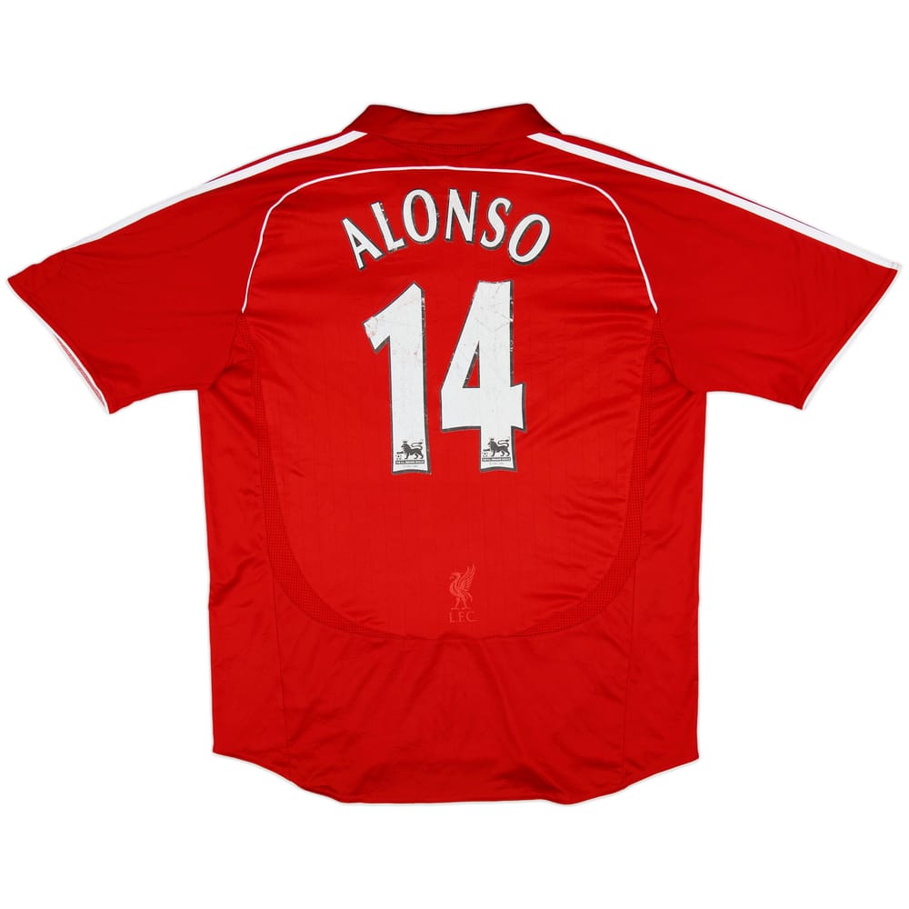 2006-08 Liverpool Home Shirt Alonso #14 - 5/10 - (XL)