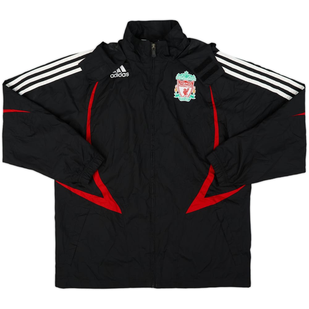2007-08 Liverpool adidas Hooded Rain Jacket - 9/10 - (XL.Boys)