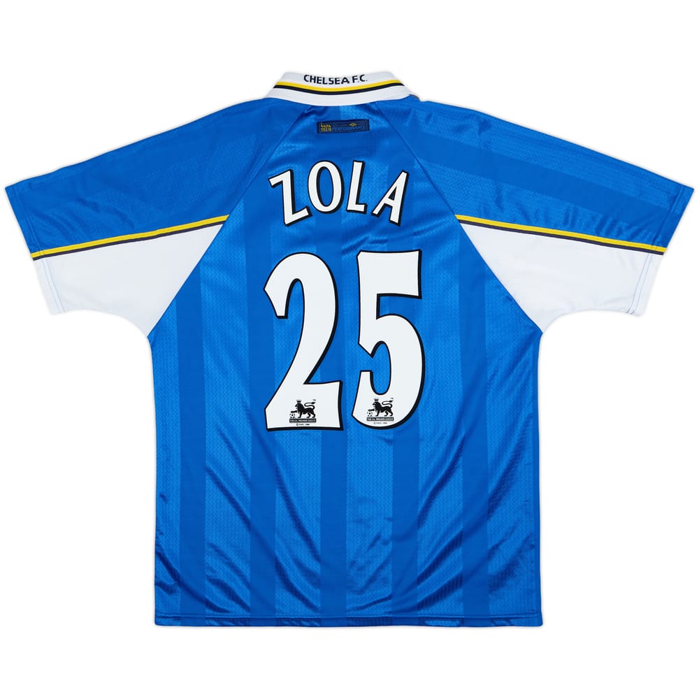 1997-99 Chelsea Home Shirt Zola #25 - 7/10 - (L)