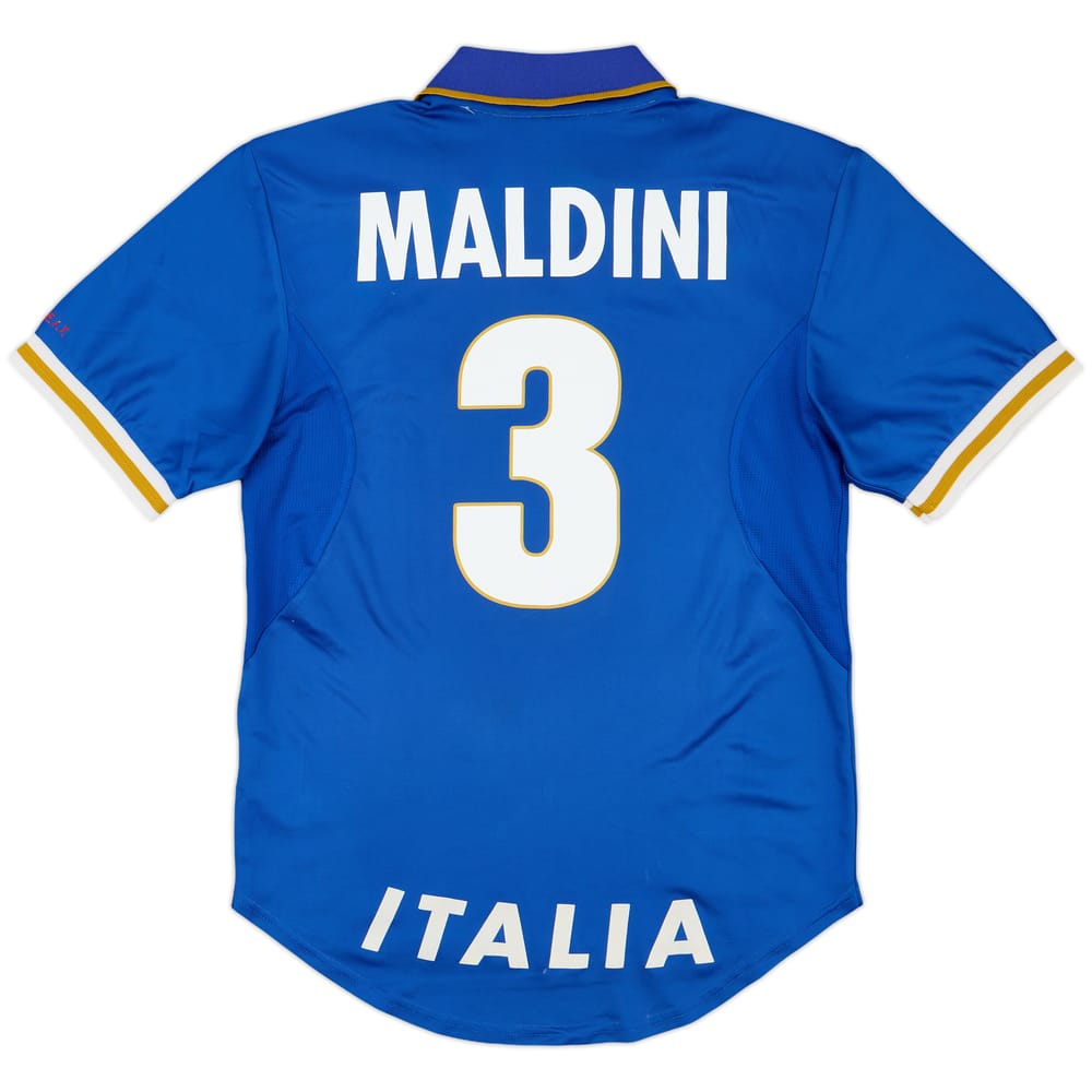 1996-97 Italy Home Shirt Maldini #3 - 6/10 - (S)