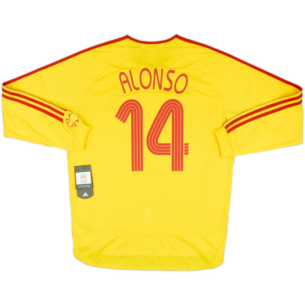 2006-07 Liverpool Player Issue Away L/S Shirt Alonso #14 (XL)