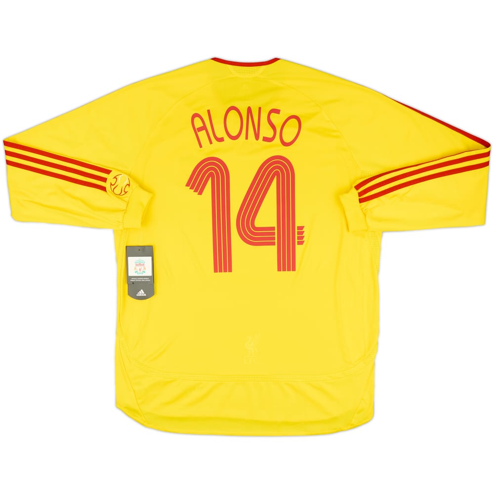 2006-07 Liverpool Player Issue Away L/S Shirt Alonso #14 (XL)