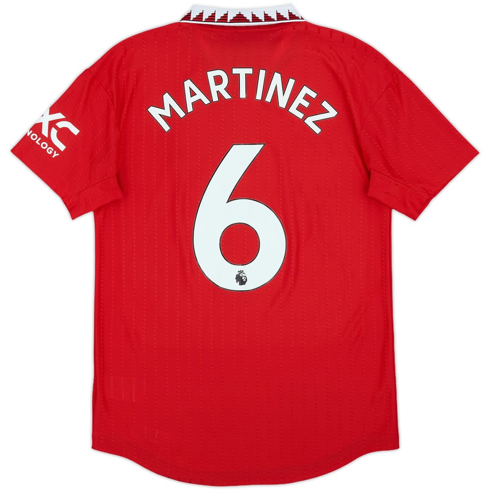 2022-23 Manchester United Authentic Home Shirt Martinez #6 - 7/10 - (S)