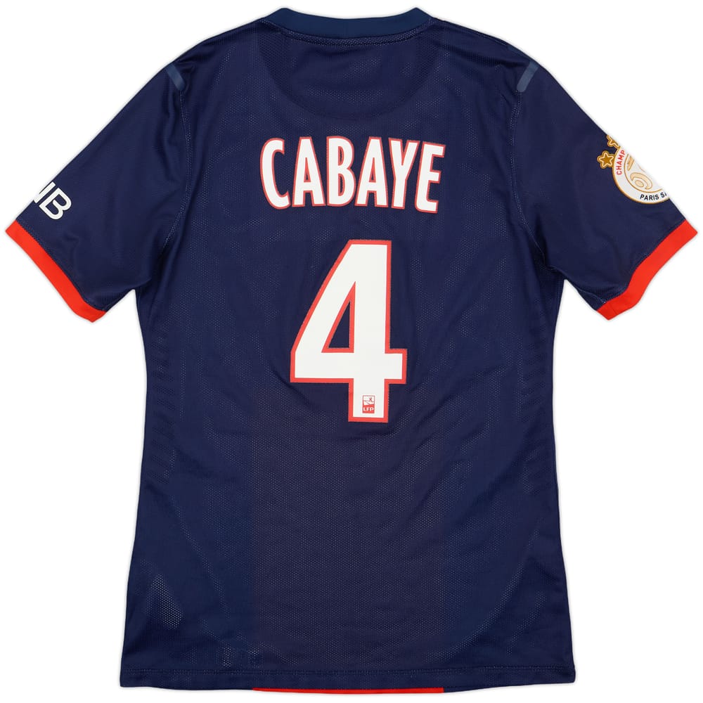 2013-14 Paris Saint-Germain Player Issue Home Shirt Cabaye #4 - 8/10 - (M)