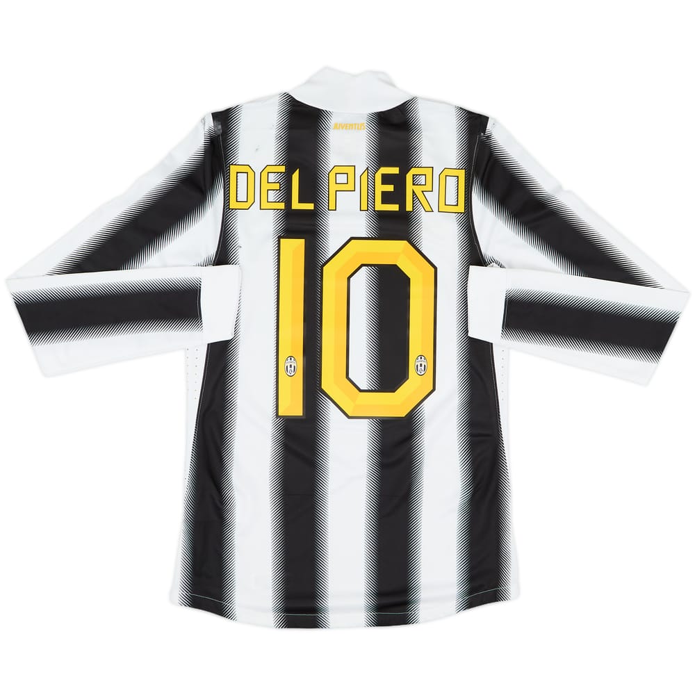 2011-12 Juventus Prototype Authentic Home L/S Shirt Del Piero #10 - 6/10 - (S)