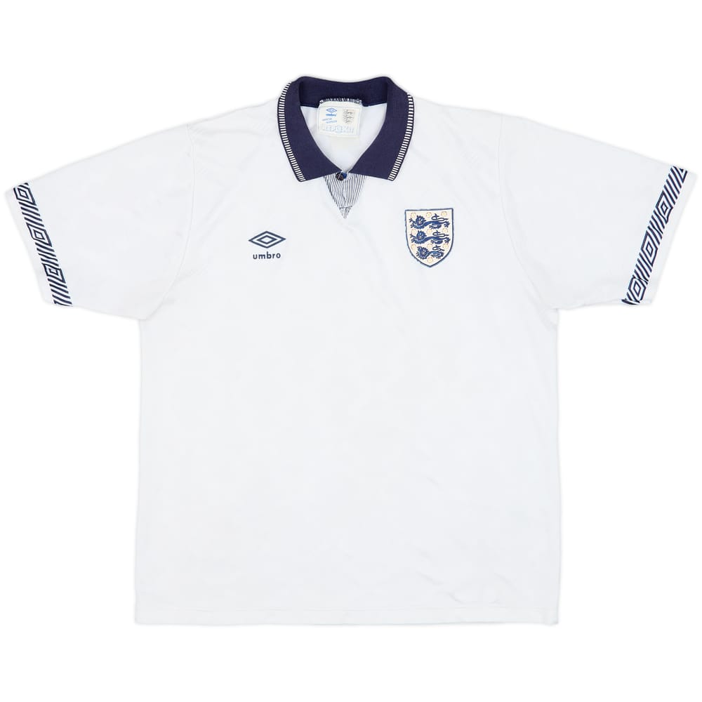 1990-92 England Home Shirt - 8/10 - (L)