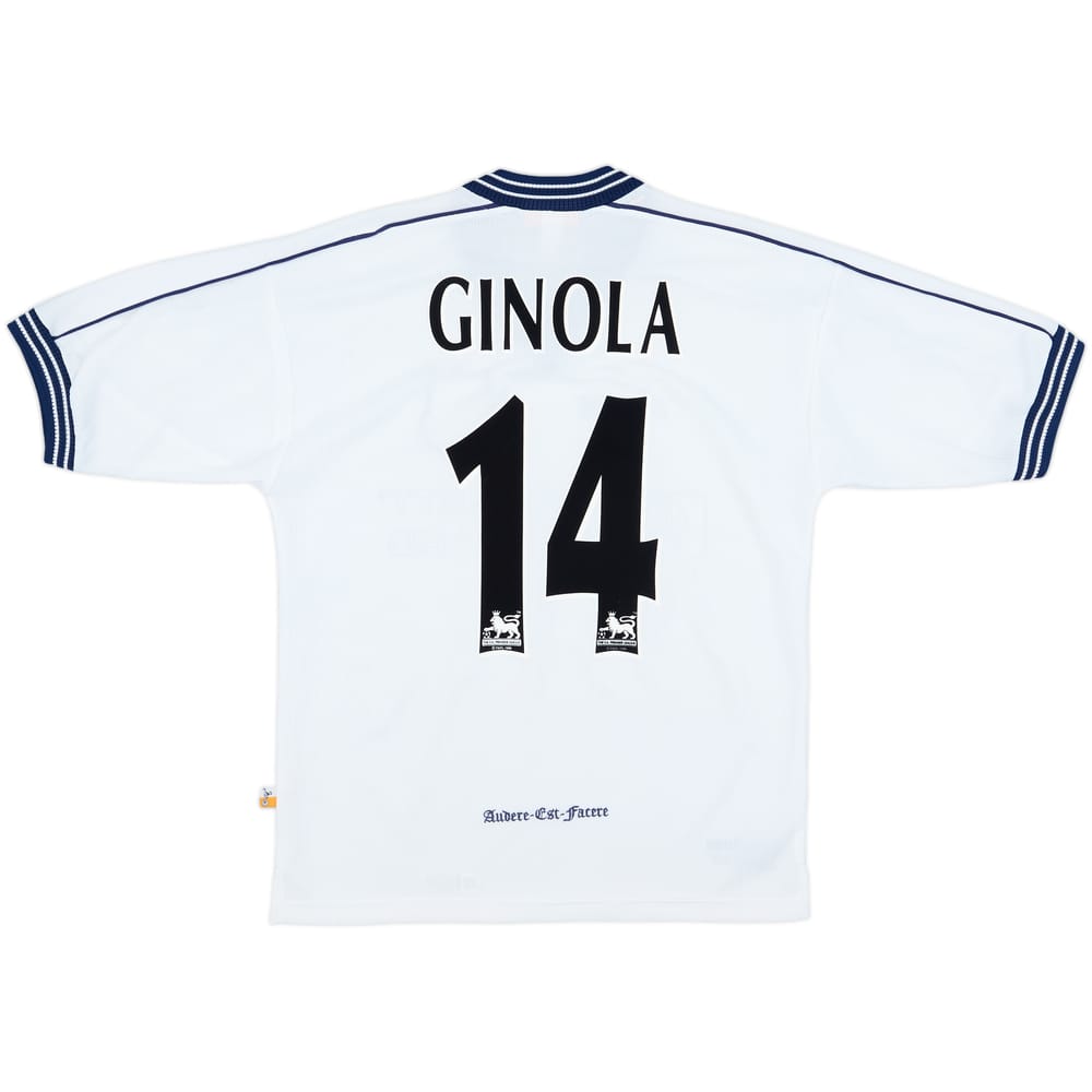 1997-99 Tottenham Home Shirt Ginola #14 - 8/10 - (S)